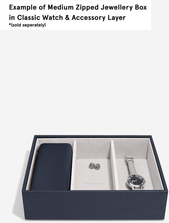 Stackers – Navy Medium Travel Box Stackers - Navy Medium Travel Box