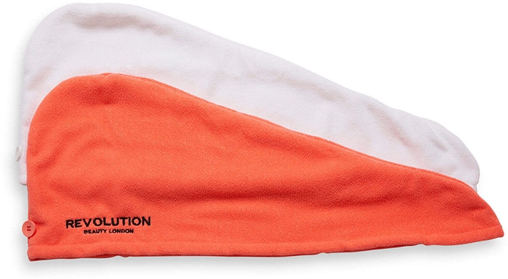 Revolution Haircare 2 pack Microfibre Hair Wrap White/Coral Revolution Haircare 2 pack Microfibre Hair Wrap White/Coral