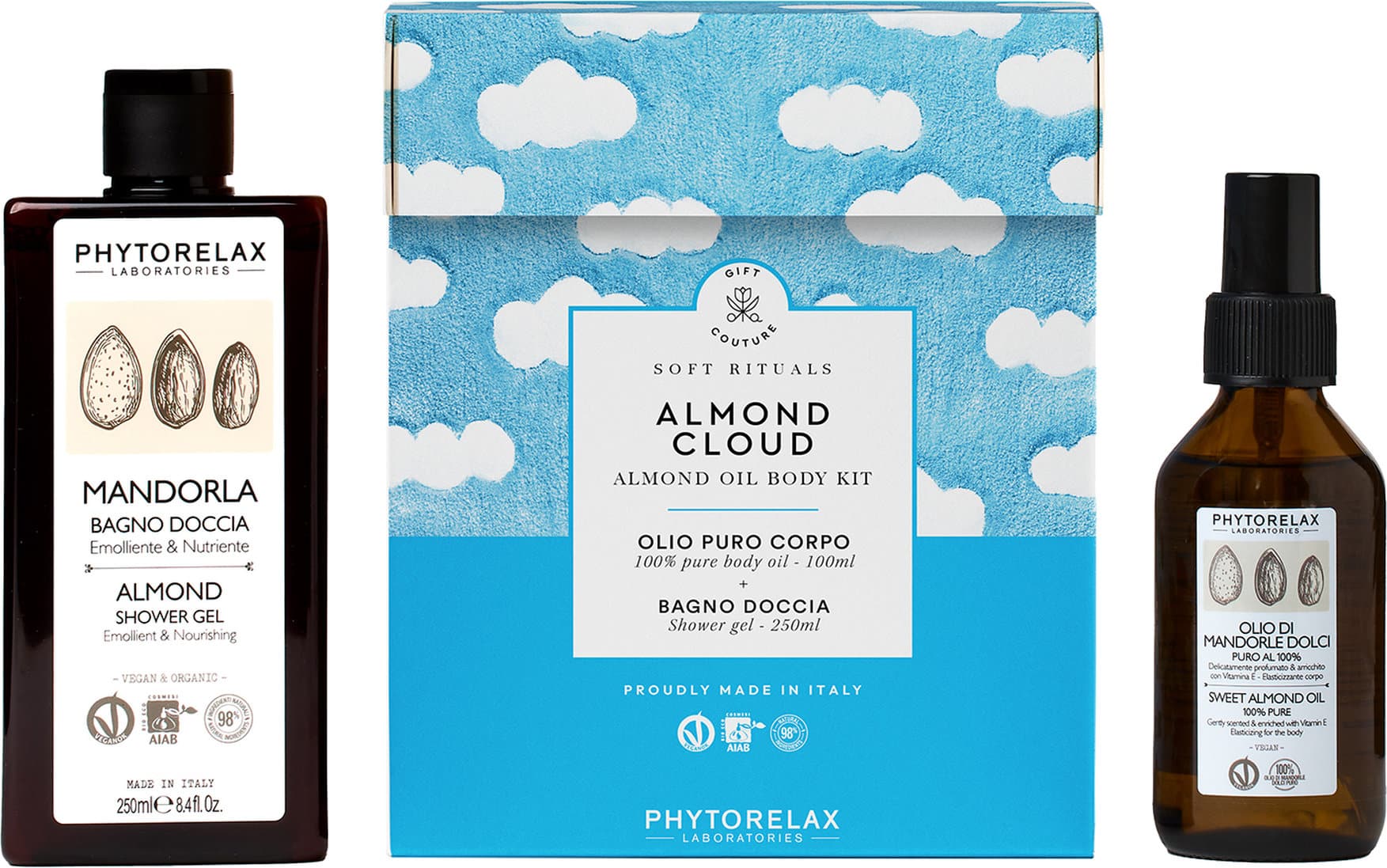 Phytorelax Set Almond Vegan & Organic Dry Oil + Shower Gel
