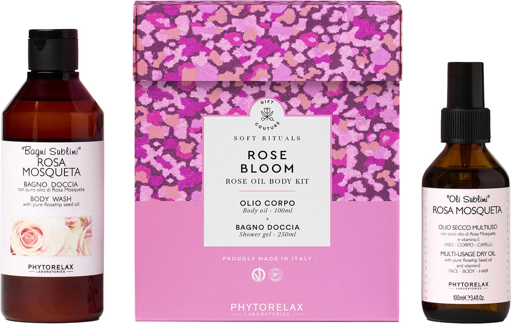 Phytorelax Set Rose Dry Oil + Shower Gel