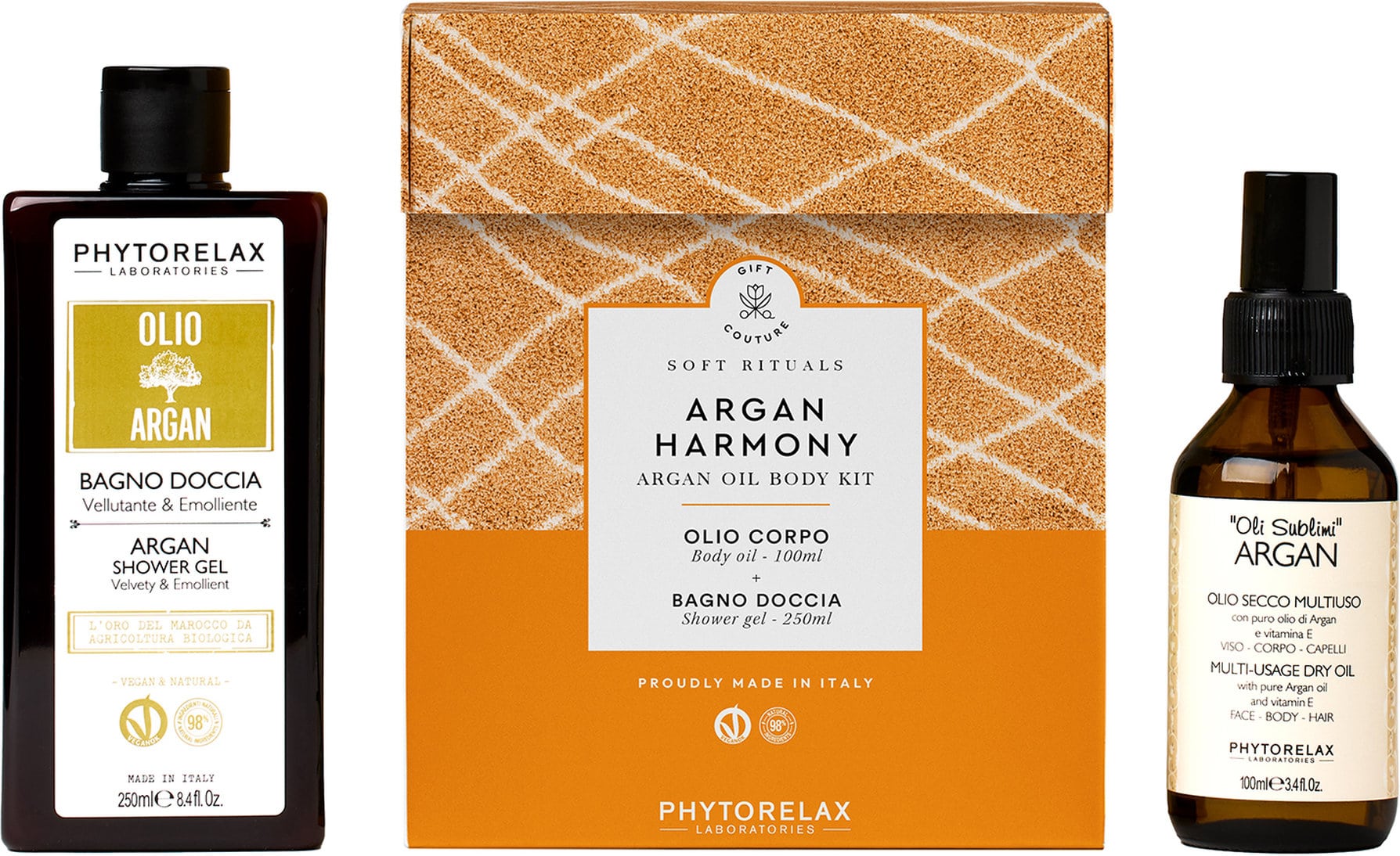 Phytorelax Set Argan Vegan Dry Oil + Shower Gel