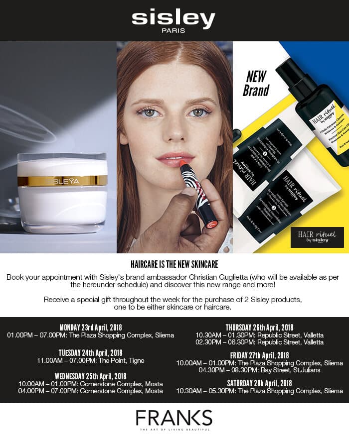 Book your appointment with Sisley's Brand Ambassador