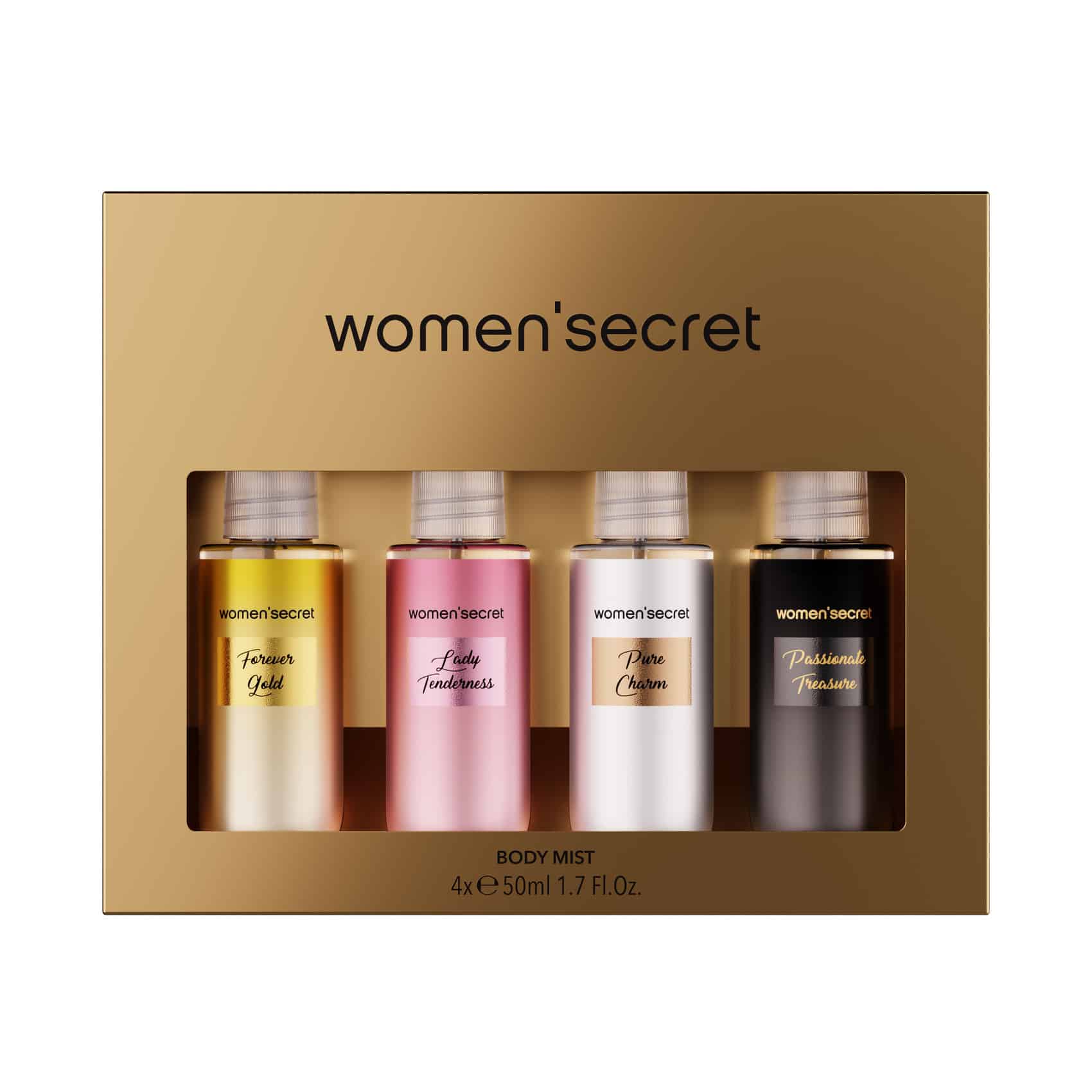 Women'Secret Body Mist  Coffret Metallic 4x50ml