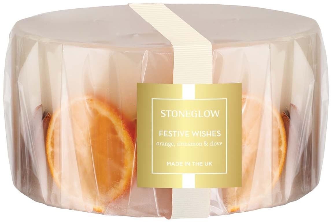 Stoneglow Seasonal Collection – Festive Wishes – Inclusion 3 Wick Pillar Stoneglow Seasonal Collection - Festive Wishes - Inclusion 3 Wick Pillar