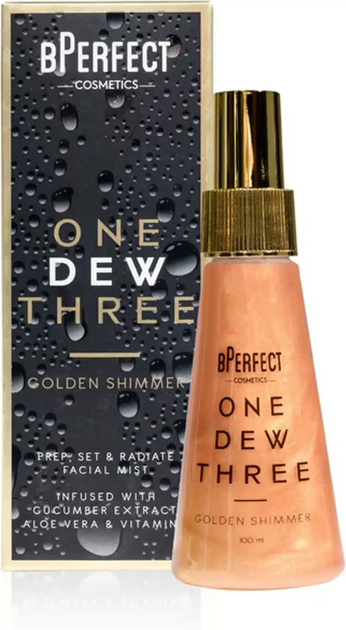 BPerfect Cosmetics One Dew Three Shimmer Spray – Golden BPerfect Cosmetics One Dew Three Shimmer Spray - Golden