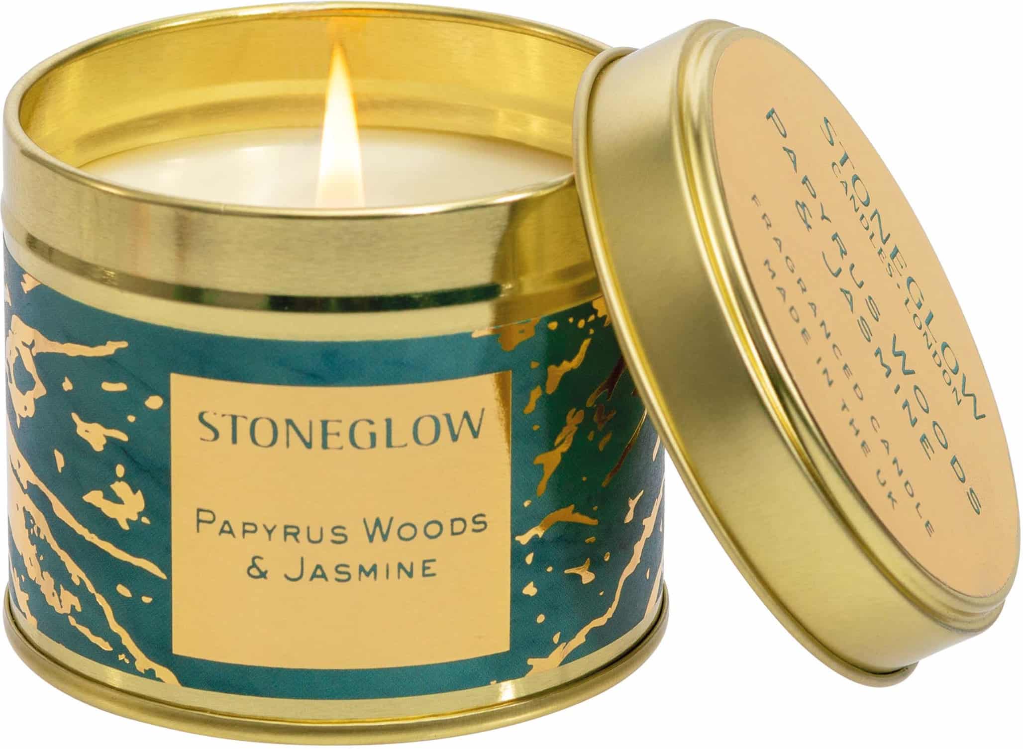 Stoneglow Luna -Papyrus Woods & Jasmaine Candle Tin
