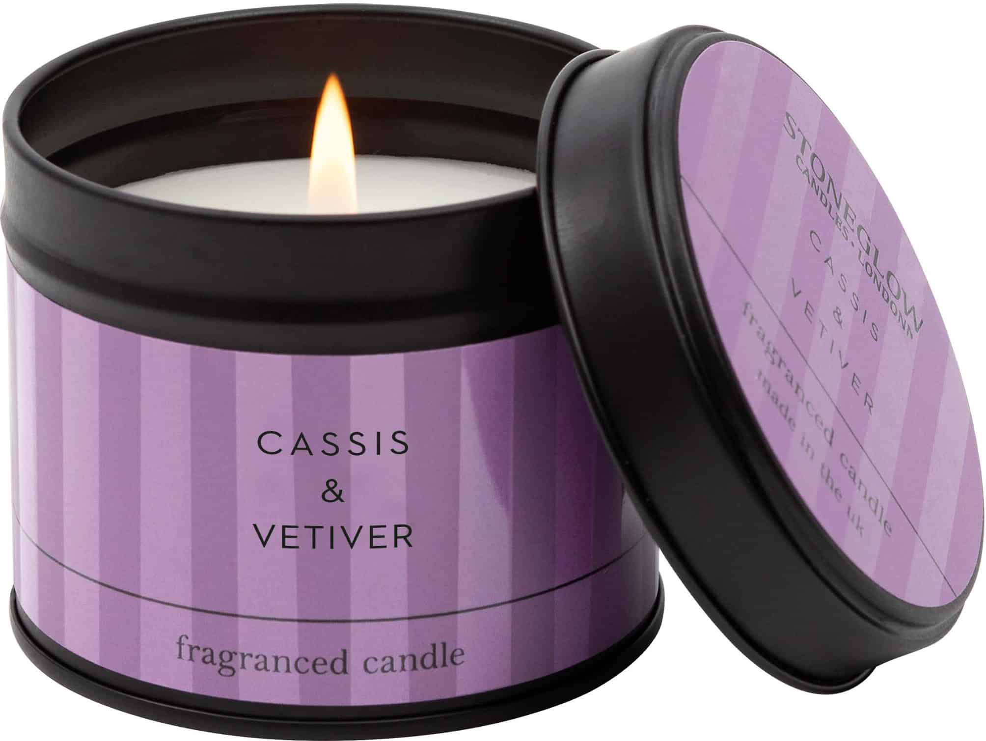 Stoneglow Luna – Modern Classics – Cassis & Vetiver Candle Tin Stoneglow Luna - Modern Classics - Cassis & Vetiver Candle Tin