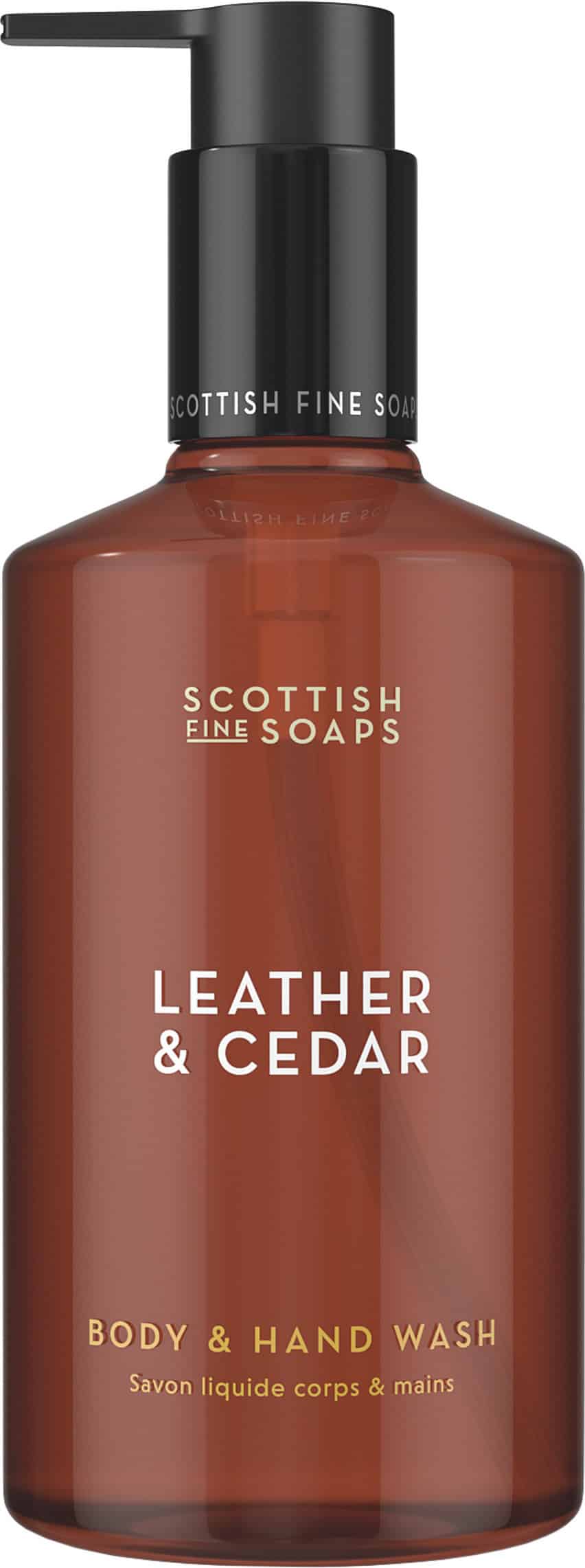 Scottish Fine Soaps Leather & Cedar  Body & Hand Wash 300ML
