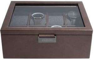 Stackers   Men’s 8 Piece Watch Box – Brown Accessories