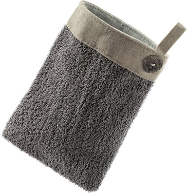 Hydrea London Black Elegance Exfoliating Button Mitt