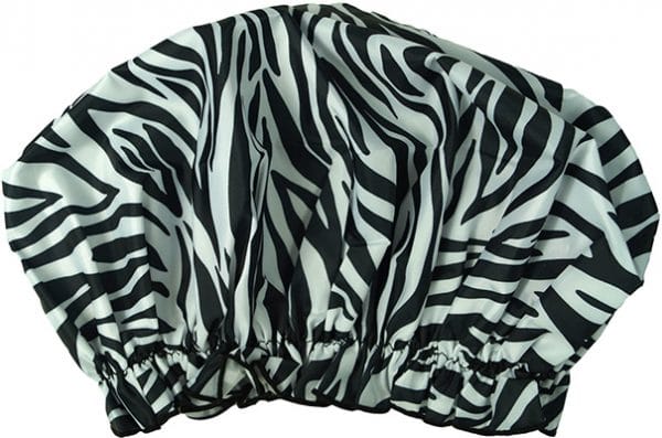 Hydrea London Shower Cap – Zebra Pattern Bath & Body