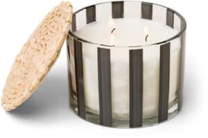 Gentlemen’s Hardware Paddy Wax Al Fresco Striped Glass Candle Black Accessories