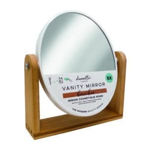 Danielle Bamboo Oval Vanity Mirror White Accessories