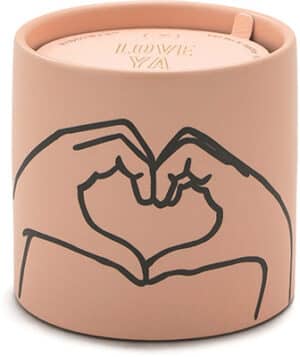 Gentlemens Hardware Paddy Wax Impressions Ceramic Candle Dusty Pink Heart Accessories