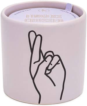 Gentlemens Hardware Paddy Wax Impressions Ceramic Candle Lavender Fingers Crossed Accessories