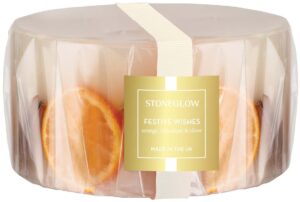 Stoneglow Seasonal Collection – Festive Wishes – Inclusion 3 Wick Pillar Accessories
