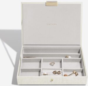 Lcd Stackers Linen/Oatmeal Two Tone Classic Lid Accessories