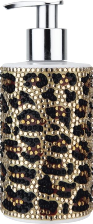 Viviane Gray Gemstone – Leopard In Gold Soap Dispenser Bath & Body