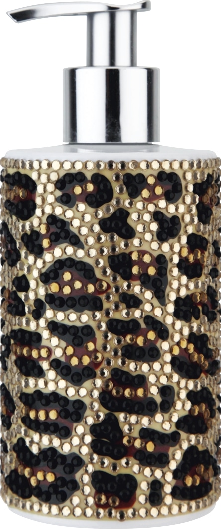 Viviane Gray Gemstone - Leopard In Gold Soap Dispenser